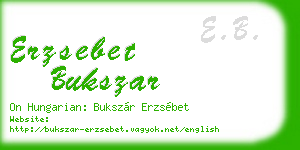 erzsebet bukszar business card