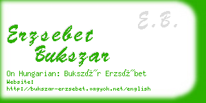 erzsebet bukszar business card